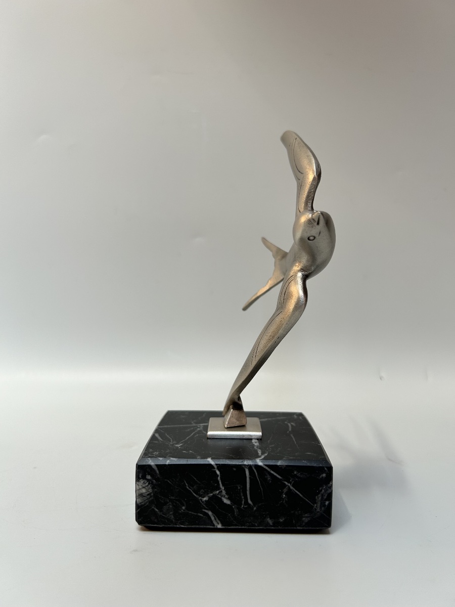 Sculpture art déco Hirondelle par G. Garreau-photo-3