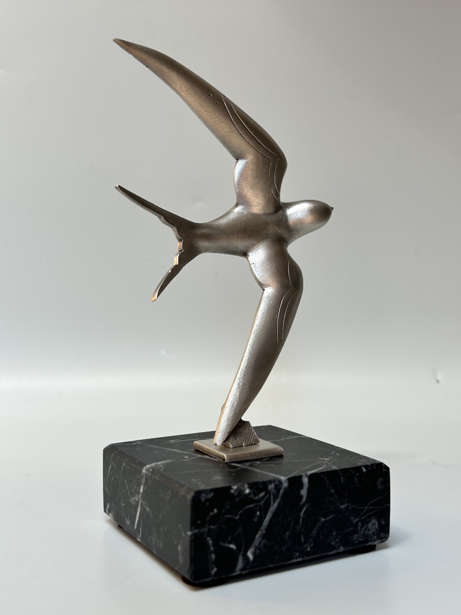 Sculpture art déco Hirondelle par G. Garreau-photo-4