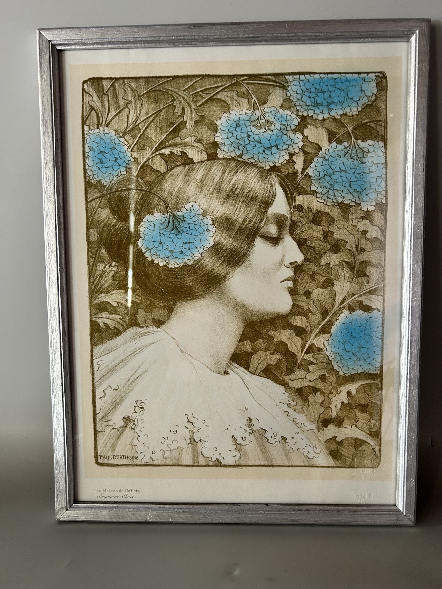 Lithographie art nouveau signée Paul Berthon-photo-2