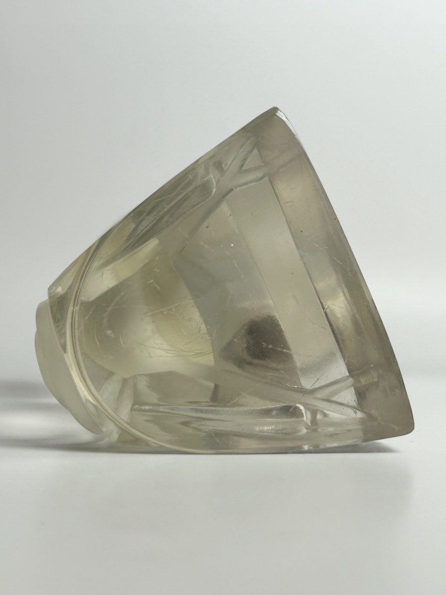 Art Deco Glass Sculpture Signed By J. Martel-photo-3