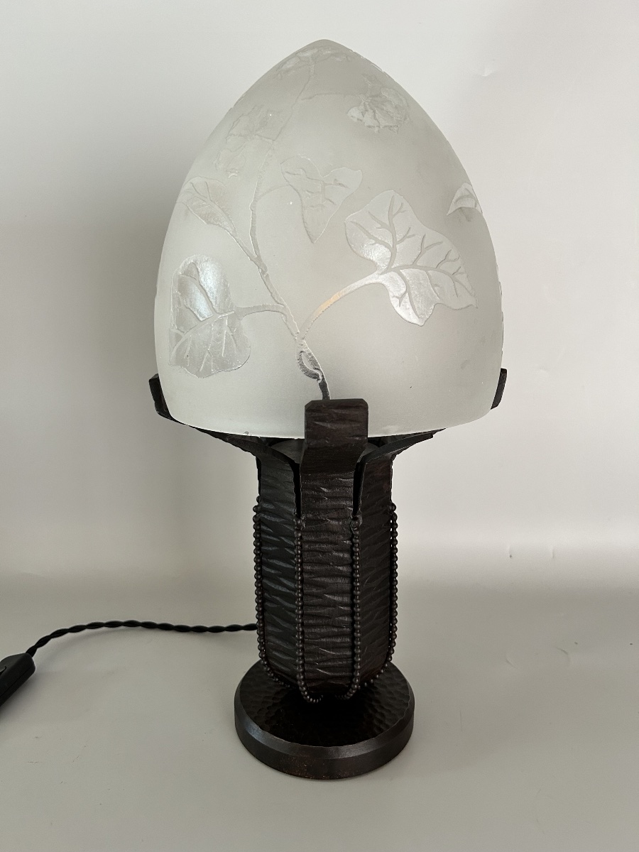Art Deco Lamp By Fag And Lorrain-photo-3