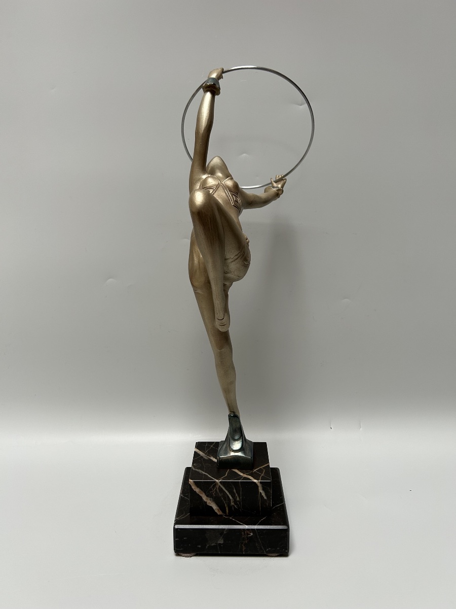 Sculpture art déco en bronze signée DAKON-photo-2