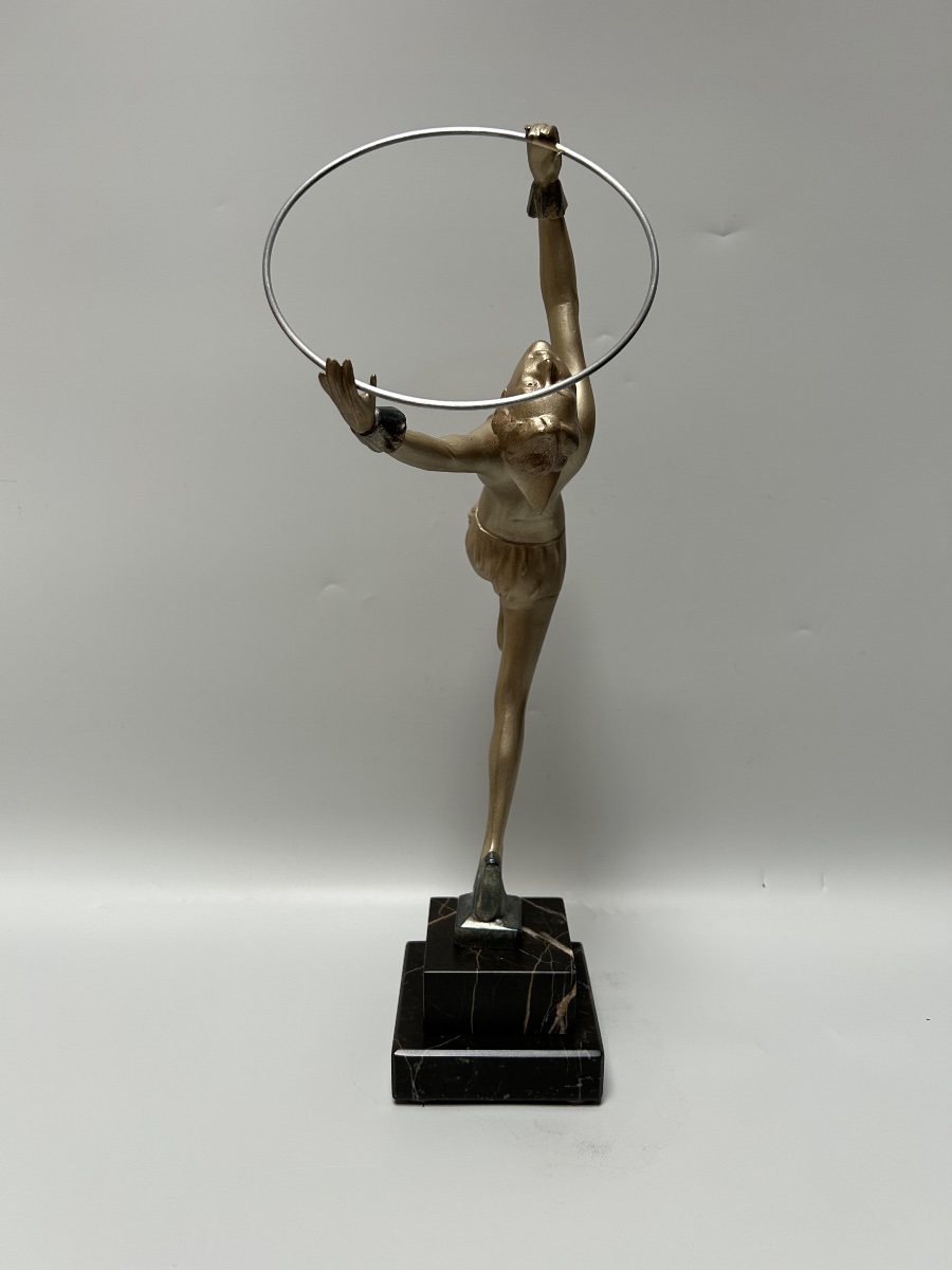 Sculpture art déco en bronze signée DAKON-photo-4