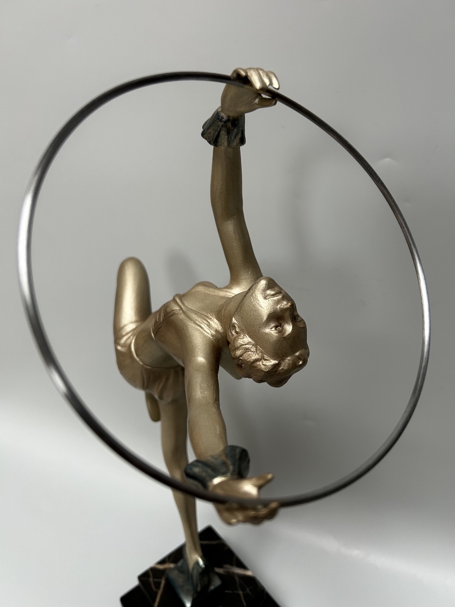 Sculpture art déco en bronze signée DAKON-photo-1