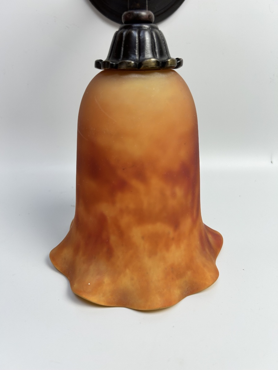 Daum Nancy, Pair Of Art Deco Wall Sconces -photo-1