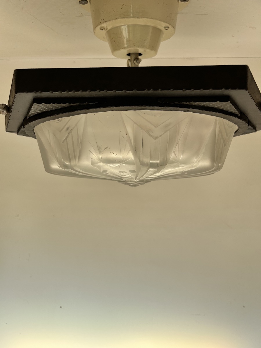 Plafonnier art déco de Muller Frères luneville -photo-1