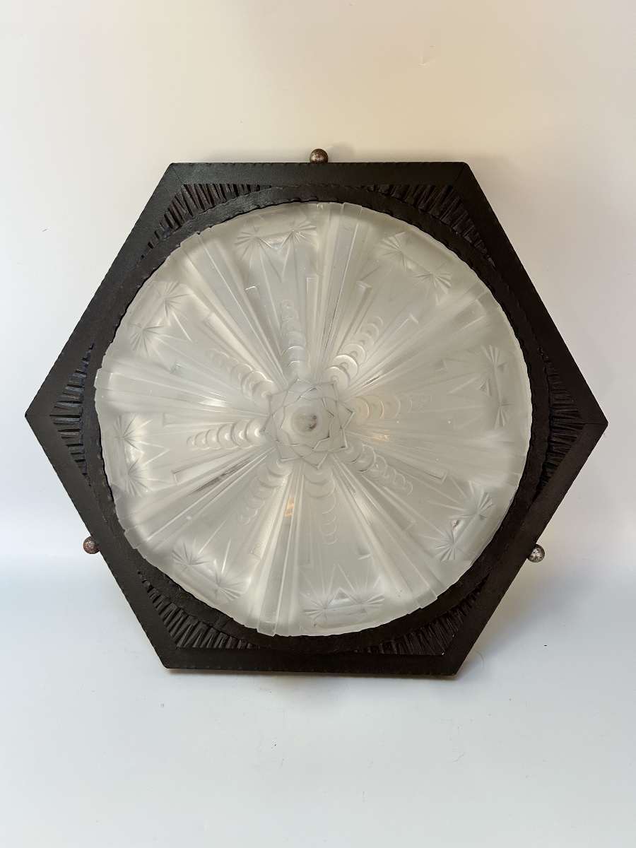 Plafonnier art déco de Muller Frères luneville 