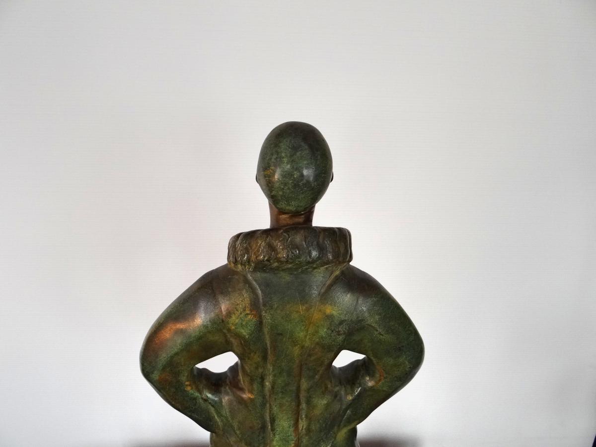 Bronze Pierrot Signé Roland Paris -photo-8