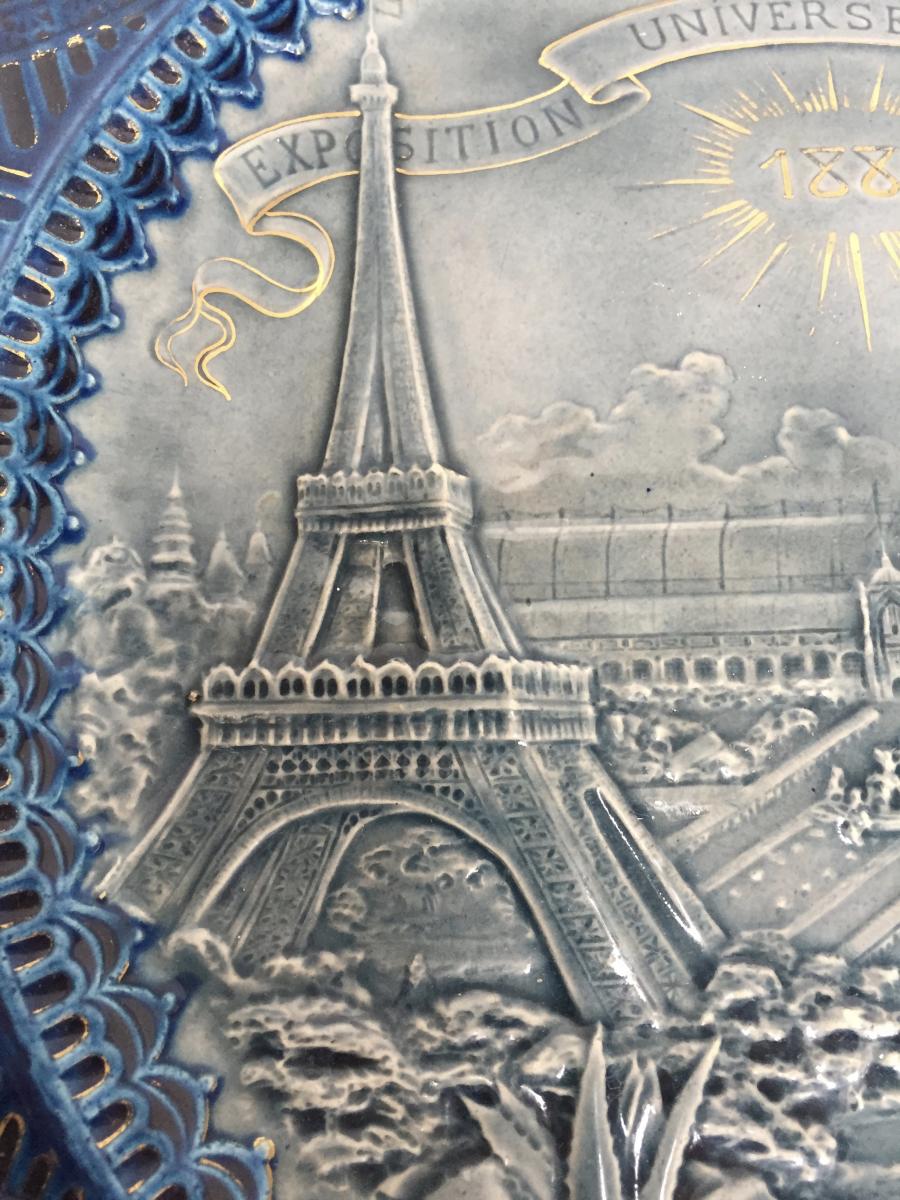Exposition Universelle de Paris 1889 Grand Plat Art Nouveau-photo-2