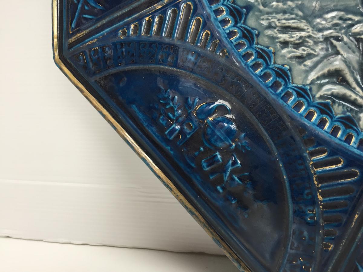 Exposition Universelle de Paris 1889 Grand Plat Art Nouveau-photo-6