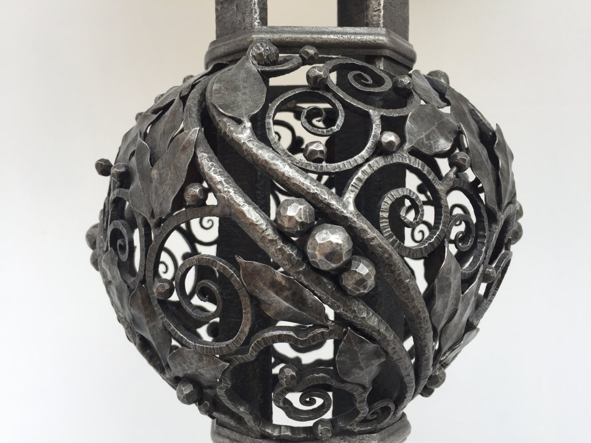 Edgar Brandt Rare Lampadaire  Art Déco-photo-4