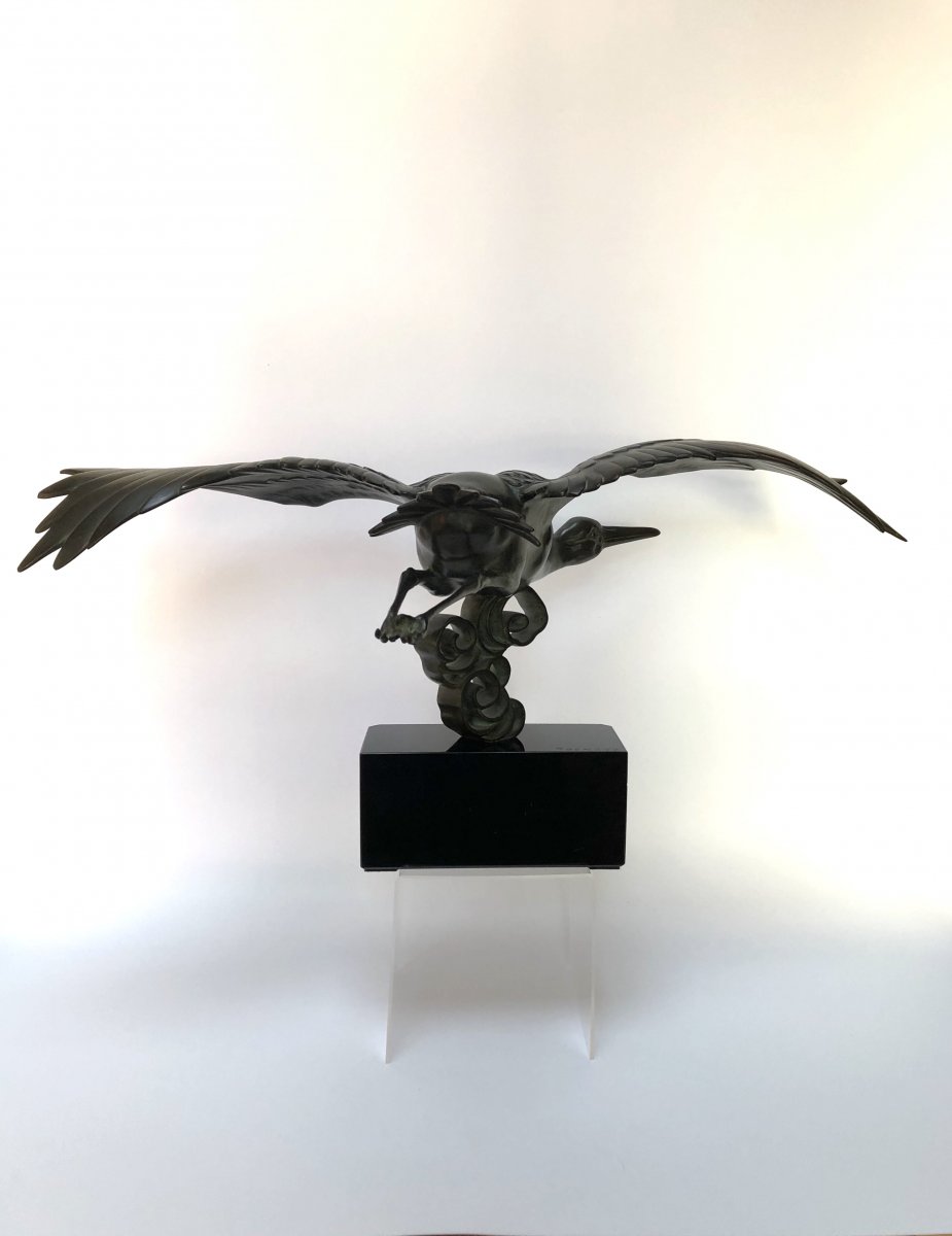 Rochard Bronze Art Deco Stork-photo-2