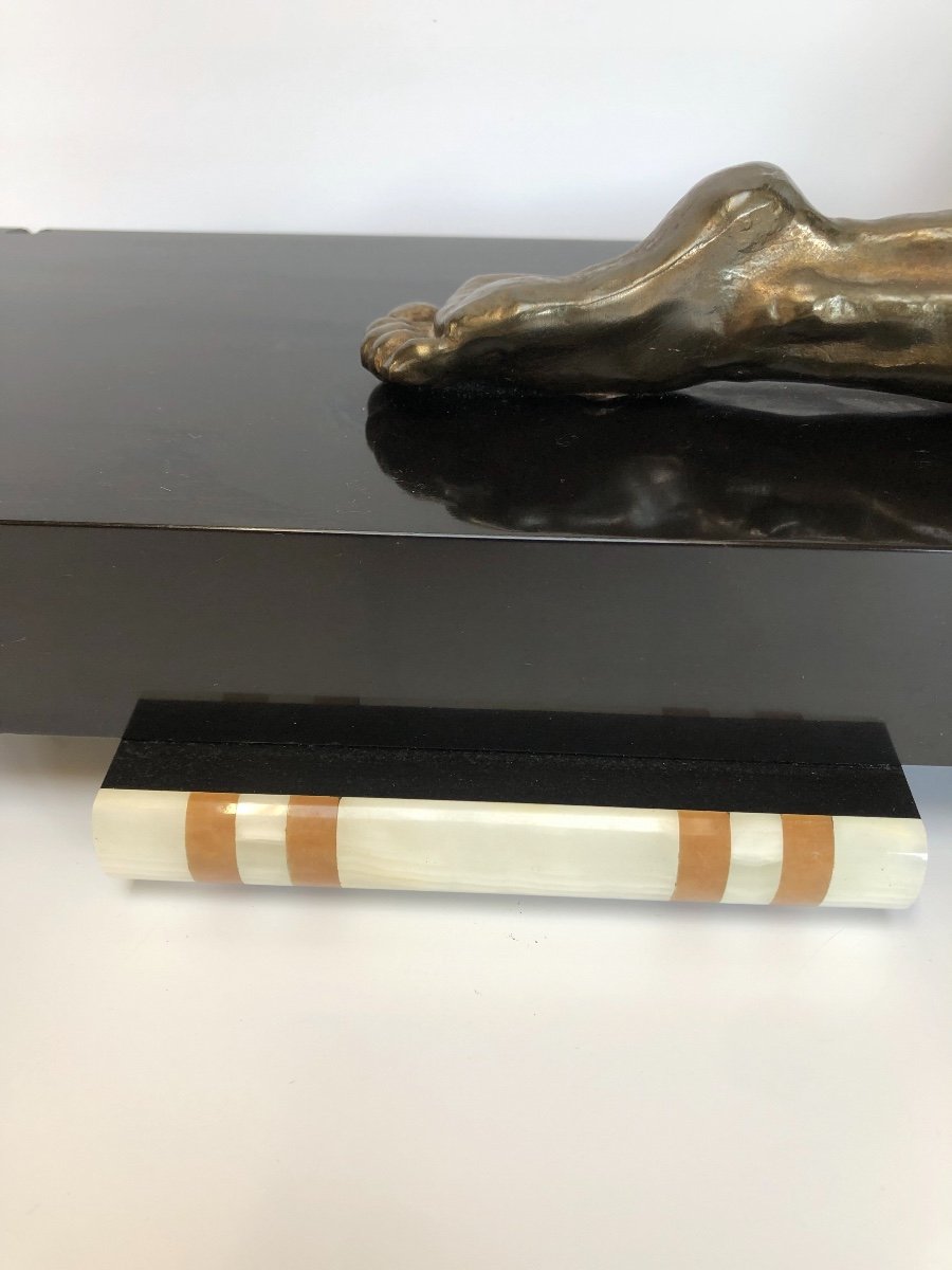 Art Deco Sculpture Signed By J De Roncourt Around 1930-photo-4