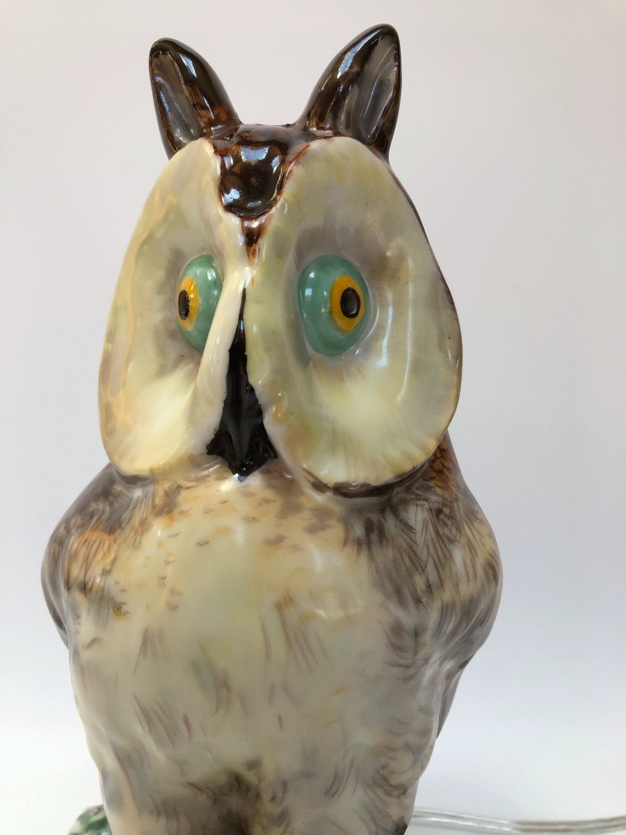 Veilleuse Hibou Art Déco Michelaud Frères à Limoges-photo-3