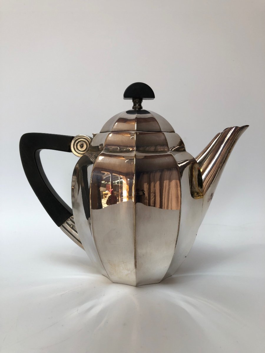 Tea And Coffee Service 5 Pieces By M Dufrene For Christofle (gallia)-photo-3