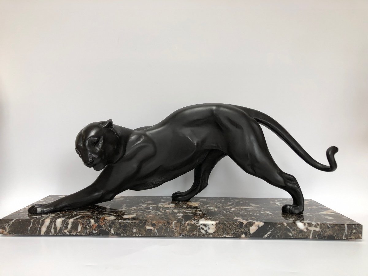 Art Deco Panther Signed Plagnet