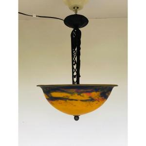 Art Deco Pendant Light Muller Freres Luneville