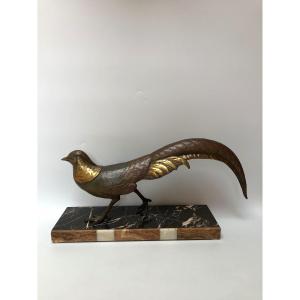 Art Deco Bronze Sculpture Signed L. Carvin