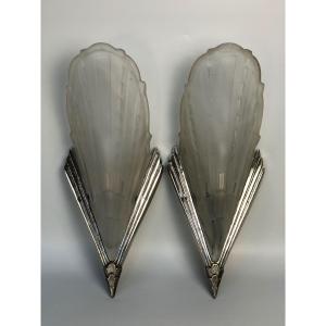 Pair Of Art Deco Sconces Ejg