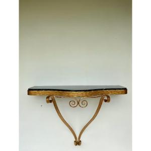 Art Deco Wrought Iron Wall Console 