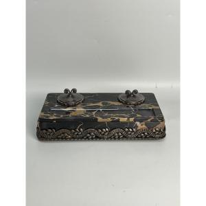 Edgar Brandt encrier art déco 