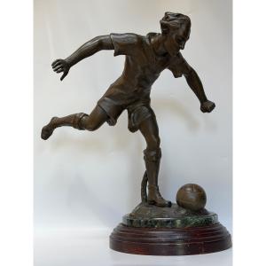 Sculpture Art Déco joueur de Foot