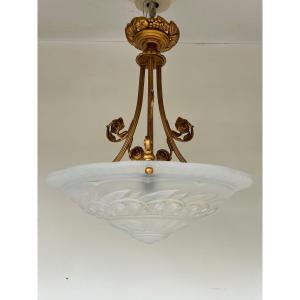 Art Deco Pendant Light Signed By P. Maynadier