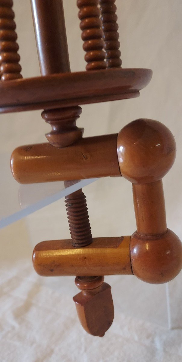 Thread Dispenser For Sewing In Turned Boxwood 19th Century -photo-2