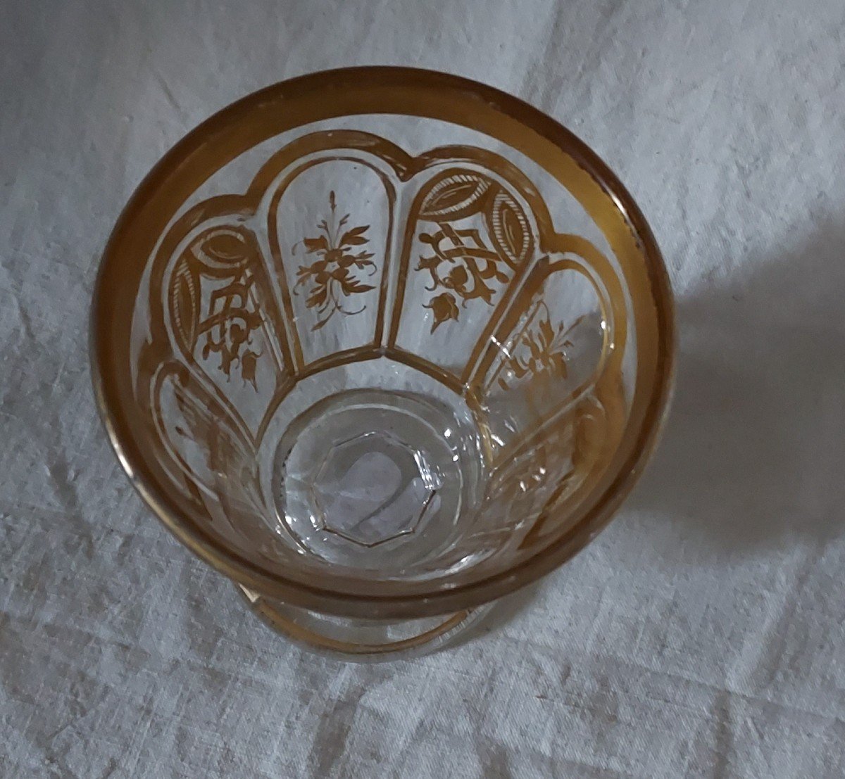 Vase Verre En Cristal Clair à Dorures De Baccarat De Style Médicis Du XIXème Siècle -photo-2