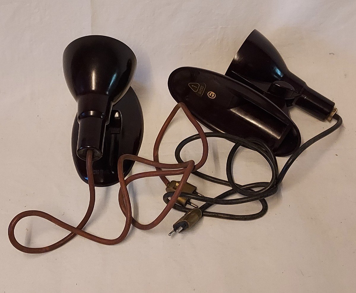 Pair Of Bakelite Spot Lamps 1940s-1950s-photo-3