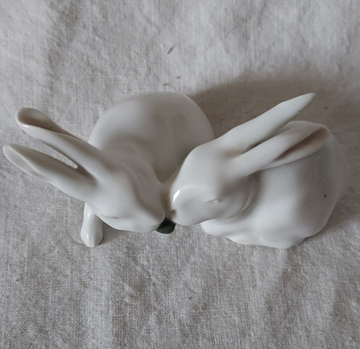 Couple Of Royal Porcelain Rabbits Copenhagen Denmark 20th -photo-4