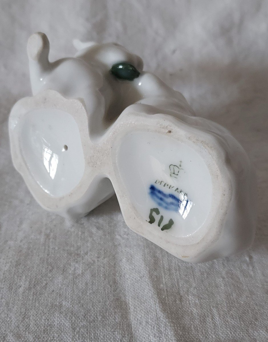 Couple Of Royal Porcelain Rabbits Copenhagen Denmark 20th -photo-2