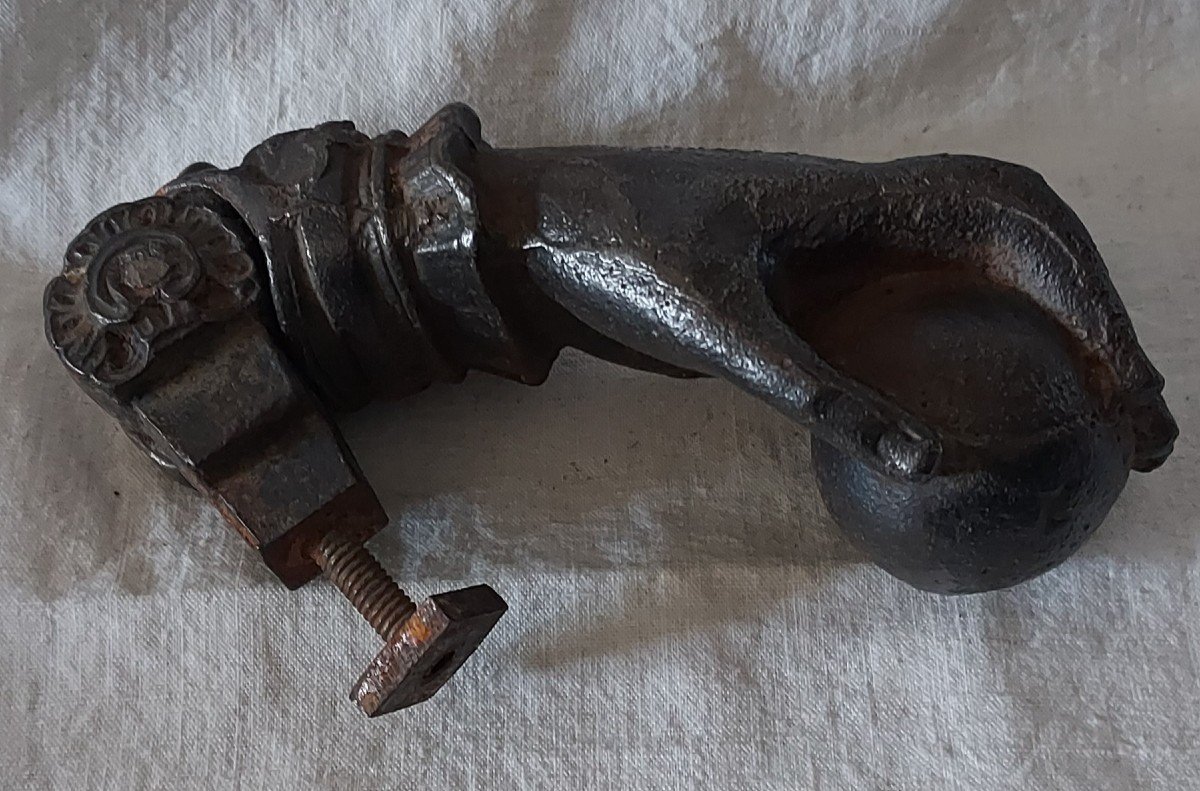 Hand Cast Iron Door Knocker From South West France From The 19th Century -photo-1