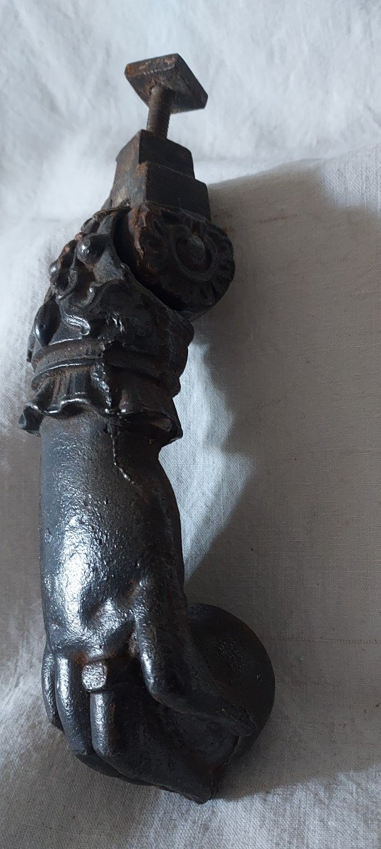 Hand Cast Iron Door Knocker From South West France From The 19th Century 