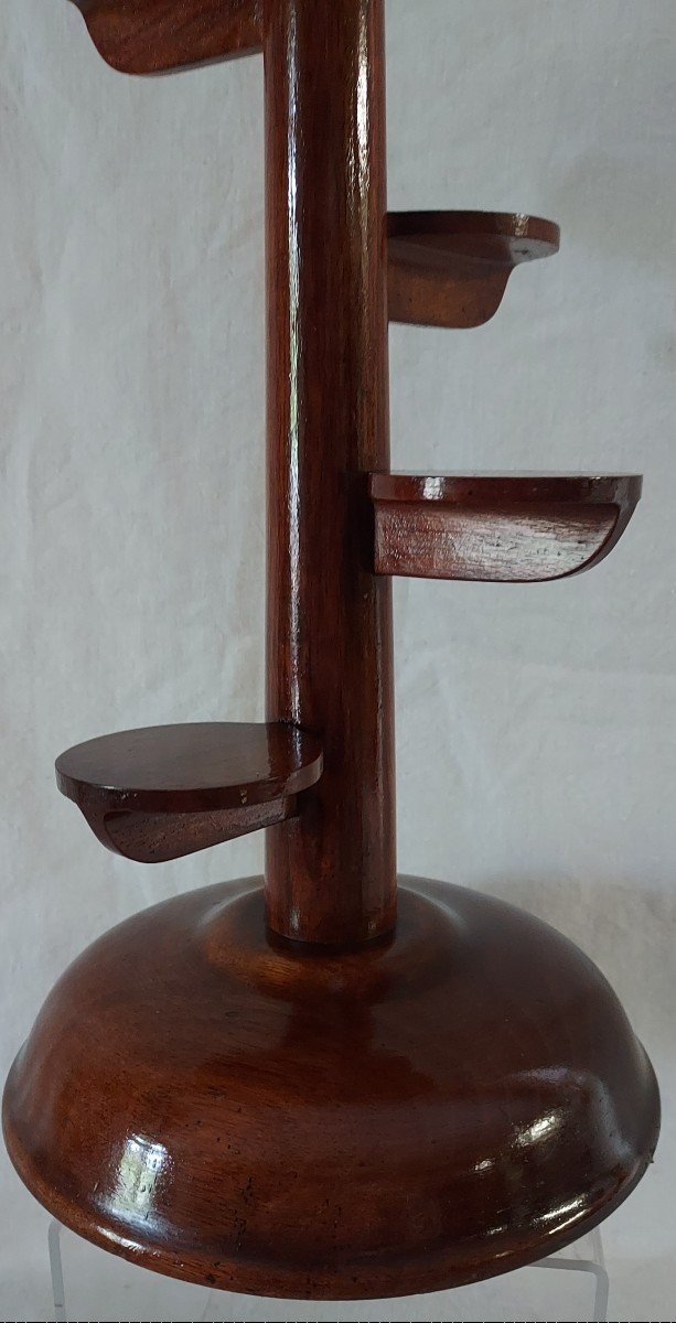 Mahogany “cloud Tree” Display With Six Trays -photo-4