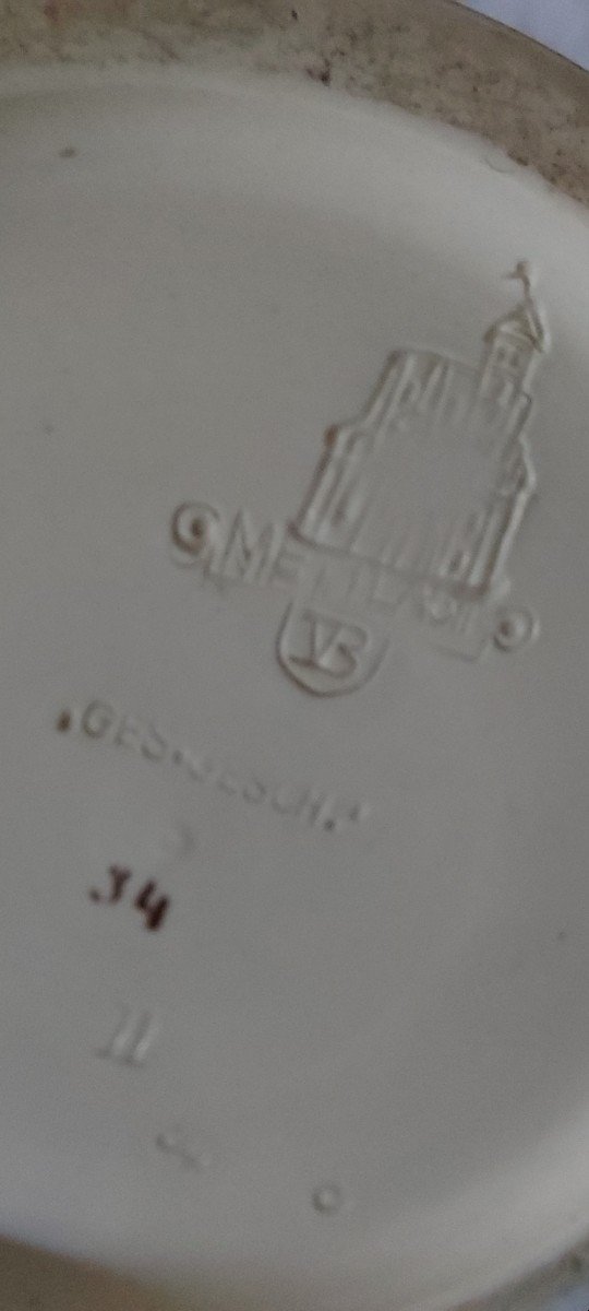 Art Nouveau: Chope à Bière " Jugendstil " En Grès De Mettlach - Villeroy & Boch-photo-3