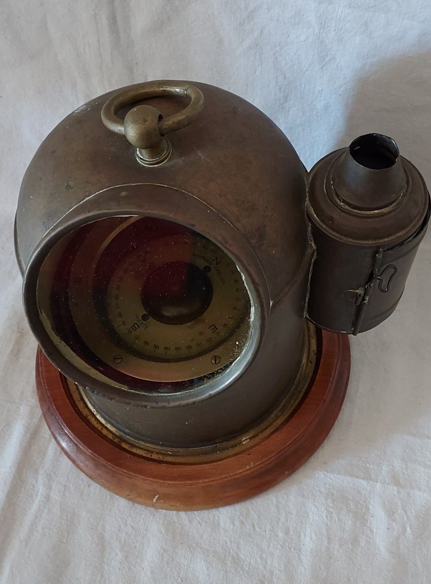 Portable Copper Binnacle Marine Compass -photo-3