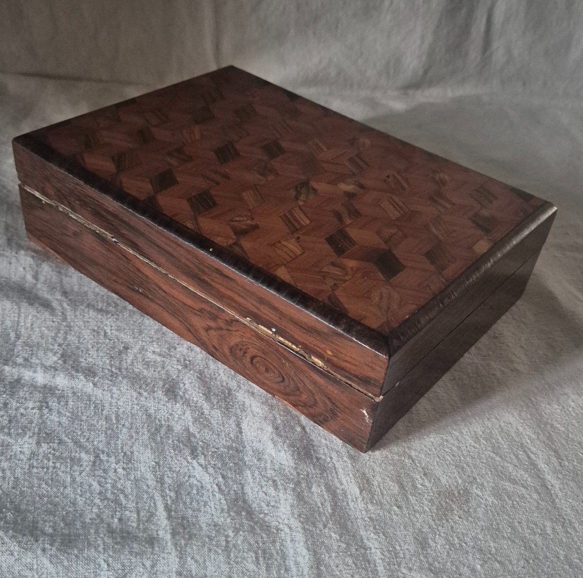 Aesthete's Watercolorist's Box In Bougeois Ainé Wood Marquetry-photo-3