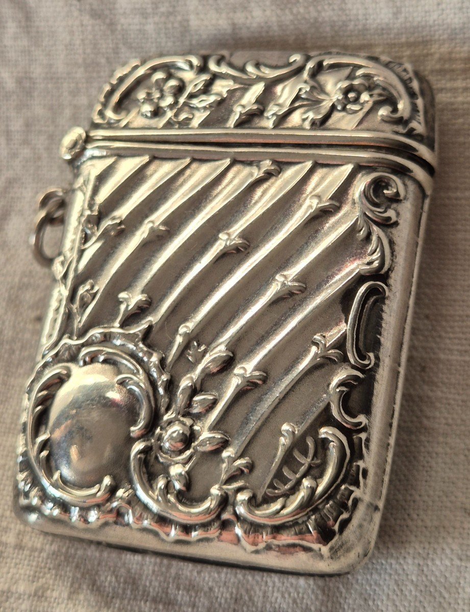 Louis XV Style Pyrogenic Silver Matchbox -photo-5