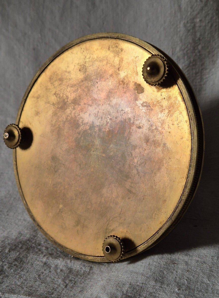 Encrier Brûle Parfumen Faïence Et Bronze Doré Du XIXème Siècle -photo-3