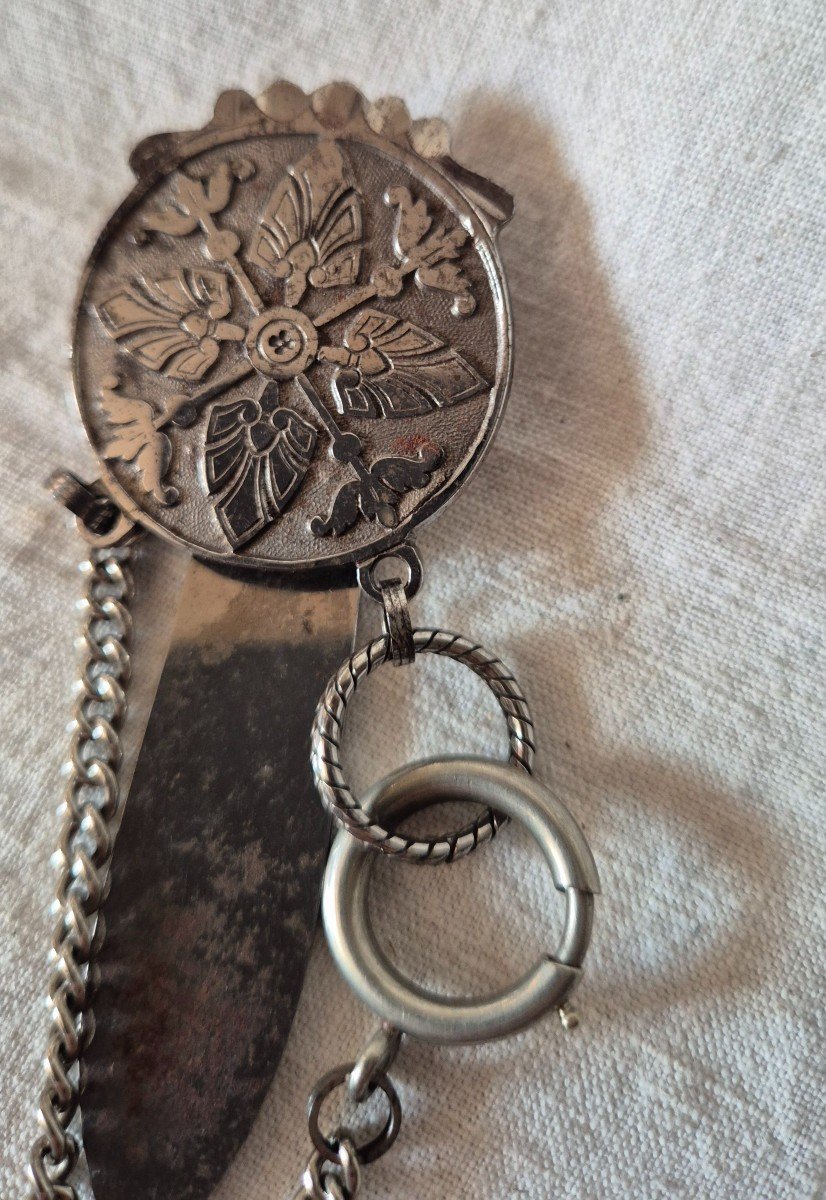 Steel Chatelaine For Sewing End Of 19th Century -photo-4