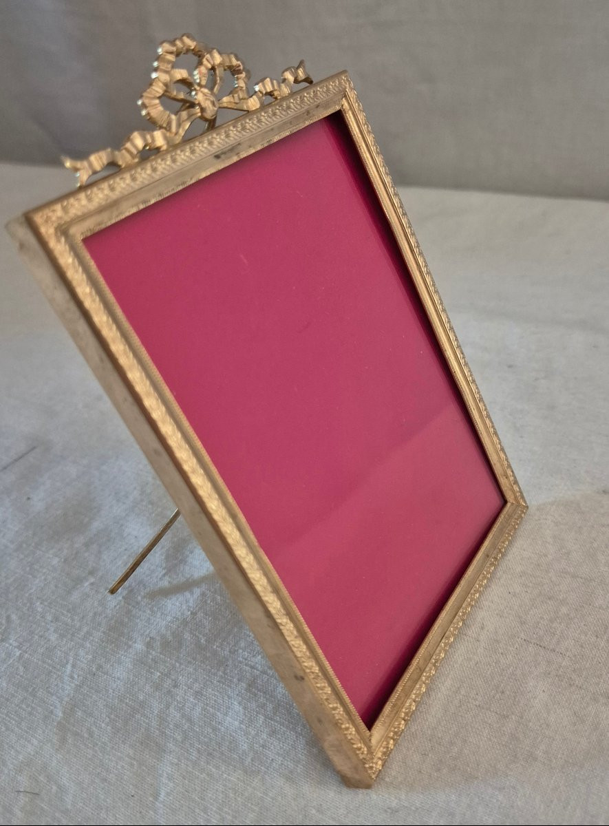 Cadre Porte Photo Rectangulaire En Bronze Style Louis XVI -photo-3