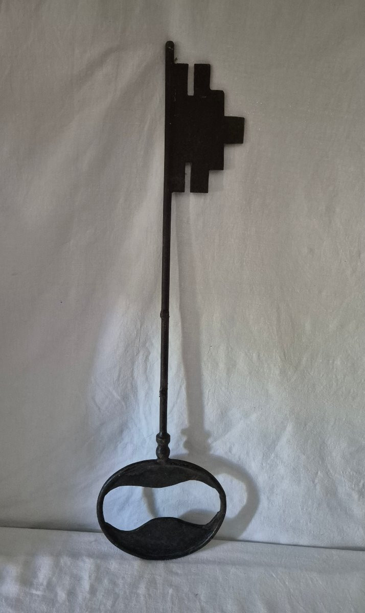 Grand Clef d'Enseigne De Serrurier En Fer Forgé -photo-2