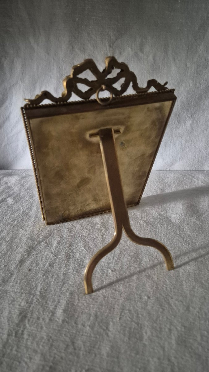 Cadre photo Second Empire en bronze doré format "album "-photo-3