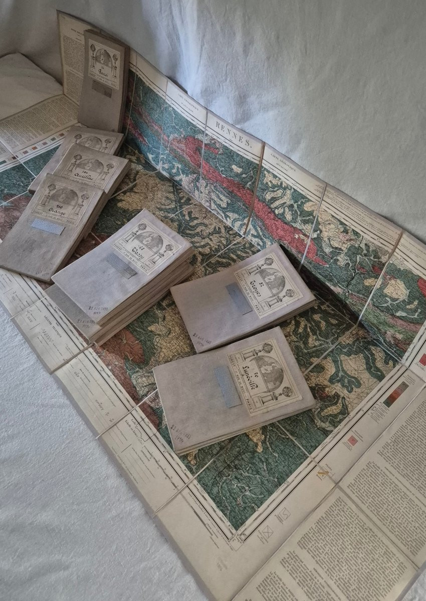 Series Of Ten Geographical Maps Of France From The End Of The 19th Century -photo-3