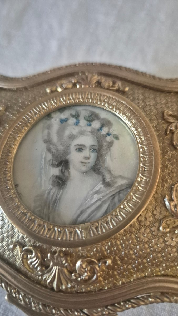Box Of Little Things In Bronze And Miniature Painted On Ivory, 19th Century -photo-4
