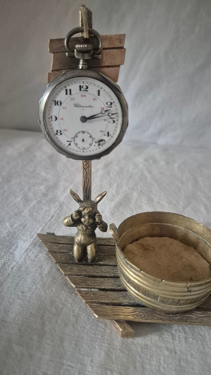 Porte montre vide poche en bronze sur le thème Bonnet d'Âne-photo-8