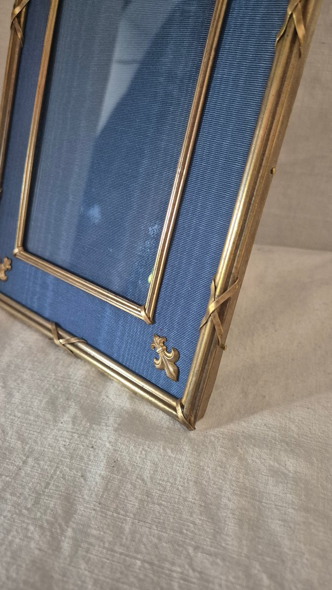 Louis XVI Style Gilt Bronze Photo Frame With Fleur-de-lis -photo-4