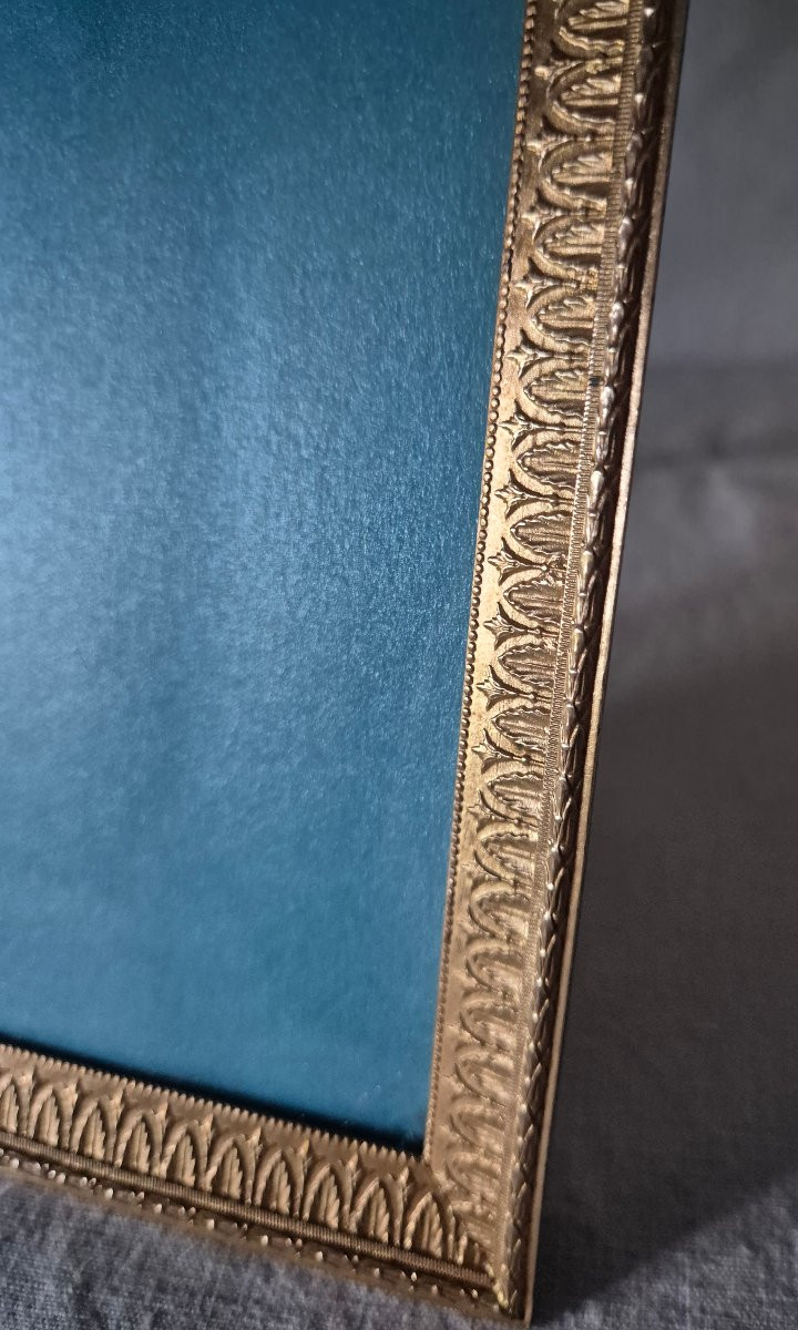 19th Century Tall, Gilt Bronze Cabinet-style Photo Frame -photo-3