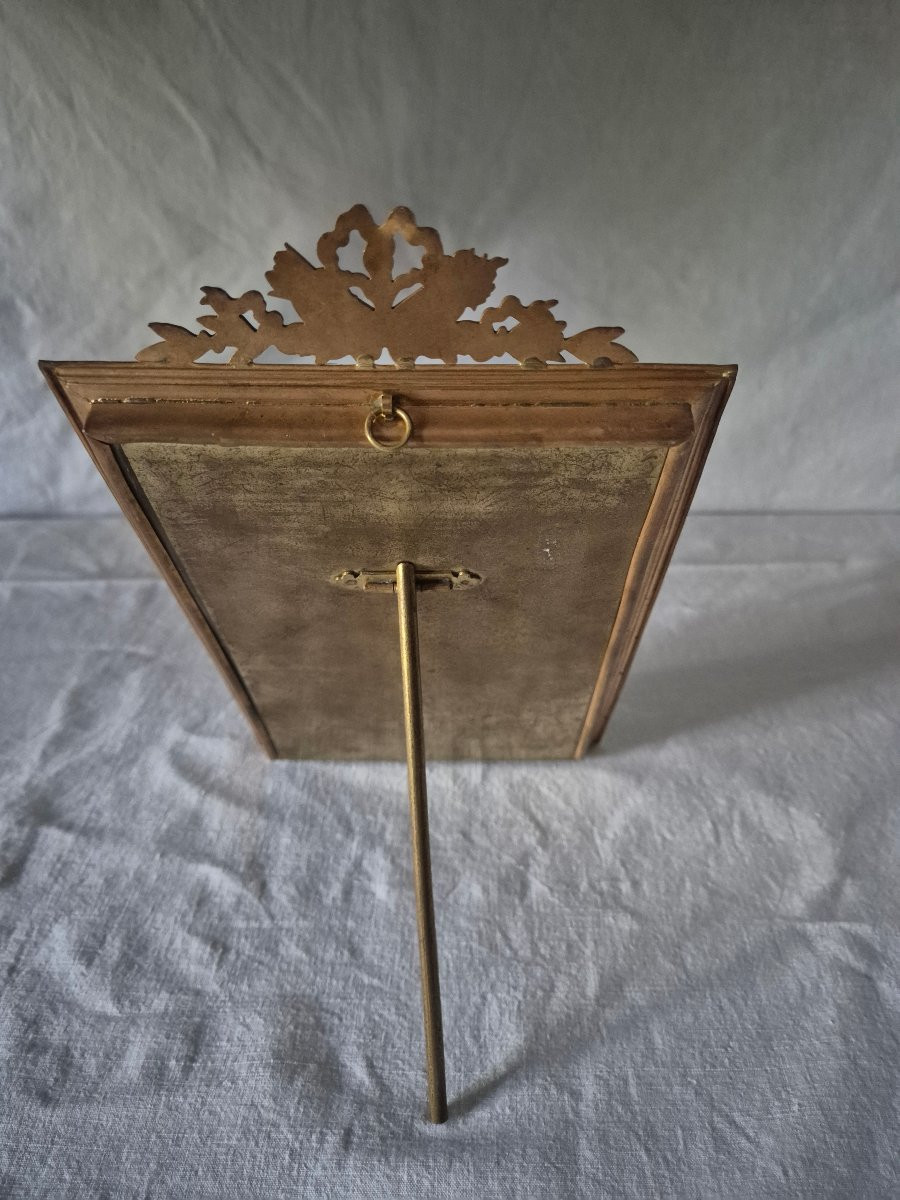 19th Century Tall, Gilt Bronze Cabinet-style Photo Frame -photo-2